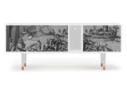 Móvel De Tv* Mueble de TV - 170х69х48 cm - T1 - Saint Martin, Branco Bege