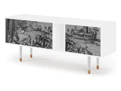 Móvel De Tv* Mueble de TV - 170х69х48 cm - T1 - Saint Martin, Branco Bege