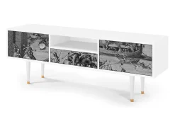 Móvel De Tv| Mueble de TV - 170х59х41 cm - T6 - Saint Martin, Branco Bege