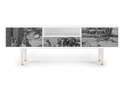 Móvel De Tv| Mueble de TV - 170х59х41 cm - T6 - Saint Martin, Branco Bege