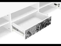 Móvel De Tv| Mueble de TV - 170х59х41 cm - T6 - Saint Martin, Branco Bege