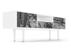 Móvel De Tv| Mueble de TV - 170х59х41 cm - T6 - Saint Martin, Branco Bege