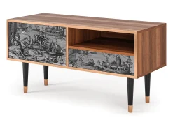 Móvel De Tv* Mueble de TV - 115х59х48 cm - T3 - Saint Martin, Nogueira Castanho