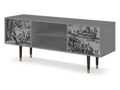 Sale Mueble de TV - 170х69х48 cm - T2 - Saint Martin, Cinza Cinzento