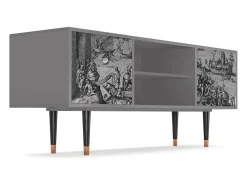Sale Mueble de TV - 170х69х48 cm - T2 - Saint Martin, Cinza Cinzento