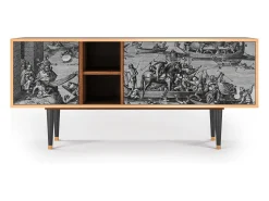 Móvel De Tv| Mueble de TV - 150х69х41 cm - T5 - Saint Martin, Nogueira Castanho