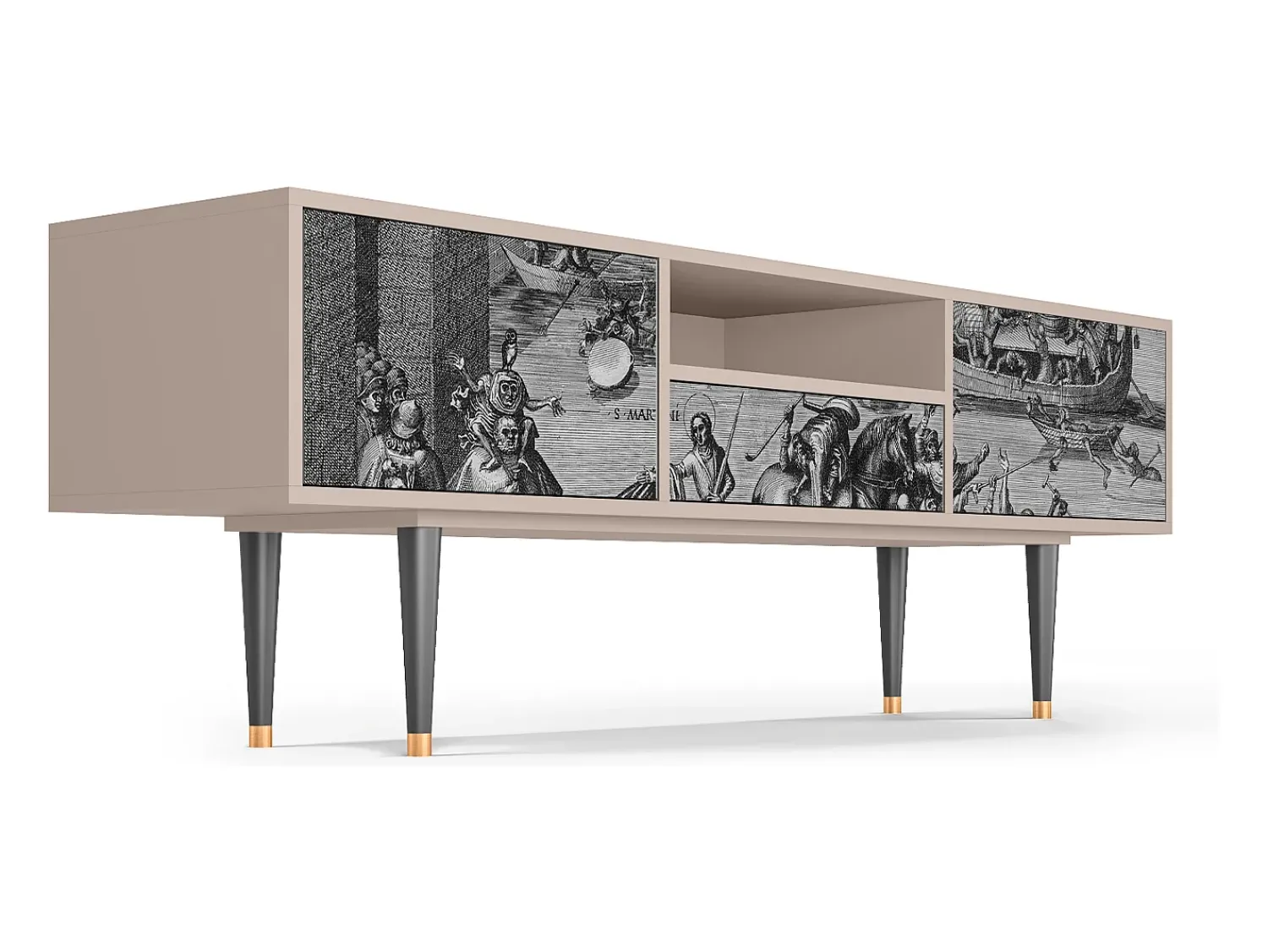 Mueble de TV - 170х59х41 cm - T6 - Saint Martin, Latte^ Móvel De Tv