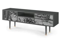 Móvel De Tv* Mueble de TV - 170х59х41 cm - T6 - Saint Martin, Antracite Cinza antracite