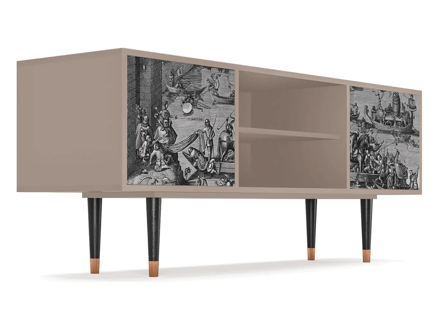 Best Mueble de TV - 170х69х48 cm - T2 - Saint Martin, Latte Bege