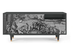 Discount Mueble de TV - 125х56х41 cm - T7 - Saint Martin, Antracite Cinza antracite