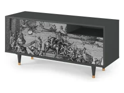 Discount Mueble de TV - 125х56х41 cm - T7 - Saint Martin, Antracite Cinza antracite