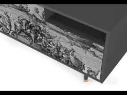 Discount Mueble de TV - 125х56х41 cm - T7 - Saint Martin, Antracite Cinza antracite