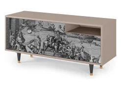 Clearance Mueble de TV - 125х56х41 cm - T7 - Saint Martin, Latte Bege