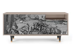 Clearance Mueble de TV - 125х56х41 cm - T7 - Saint Martin, Latte Bege