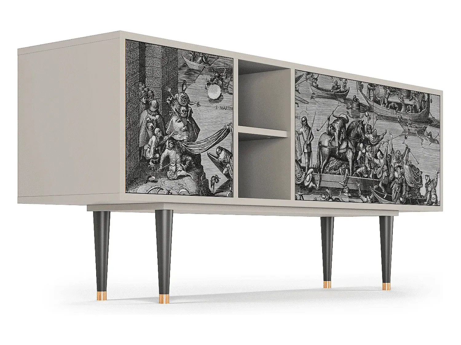Outlet Mueble de TV - 150х69х41 cm - T5 - Saint Martin, Areia Bege