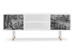 Móvel De Tv* Mueble de TV - 170х69х48 cm - T2 - Saint Martin, Branco Bege