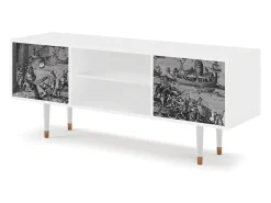 Móvel De Tv* Mueble de TV - 170х69х48 cm - T2 - Saint Martin, Branco Bege