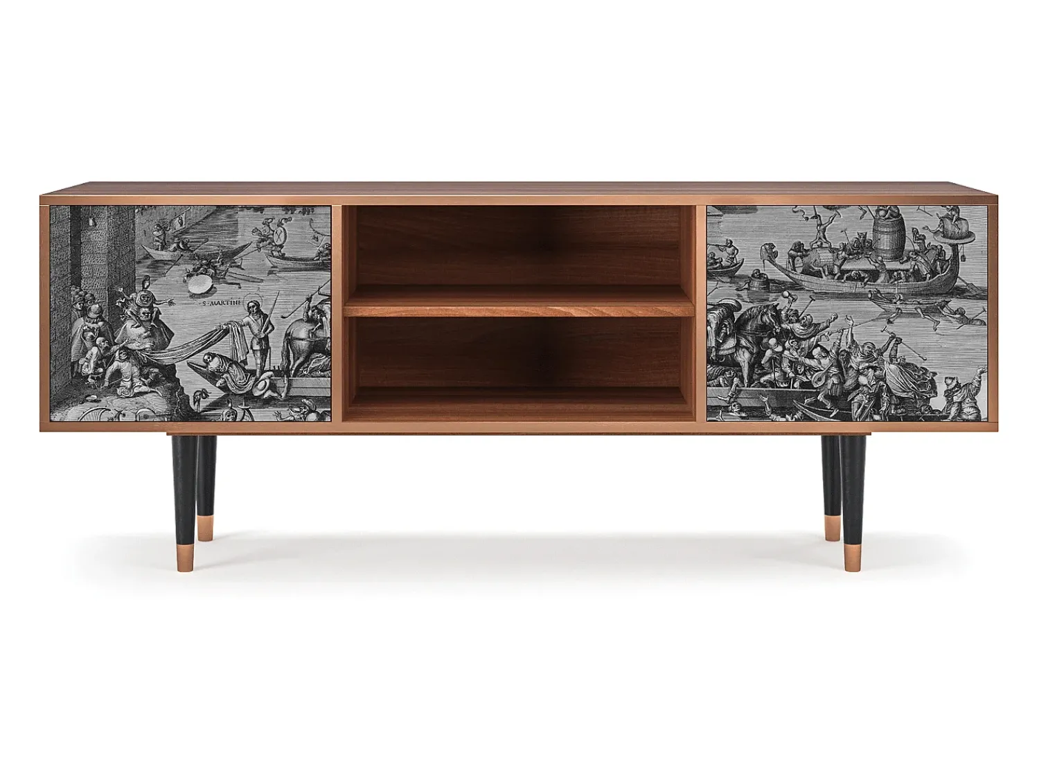 Mueble de TV - 170х69х48 cm - T2 - Saint Martin, Nogueira^ Móvel De Tv