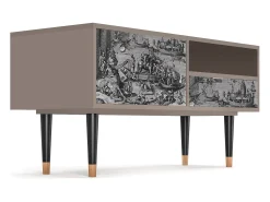 Móvel De Tv* Mueble de TV - 115х59х48 cm - T3 - Saint Martin, Latte Bege