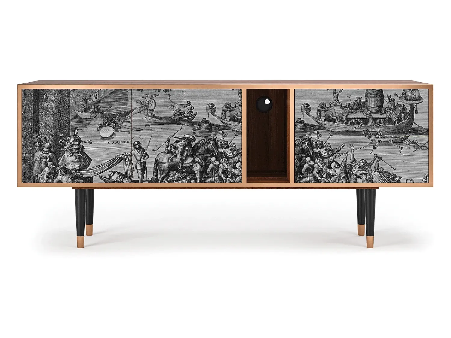 Mueble de TV - 170х69х48 cm - T1 - Saint Martin, Nogueira^ Móvel De Tv