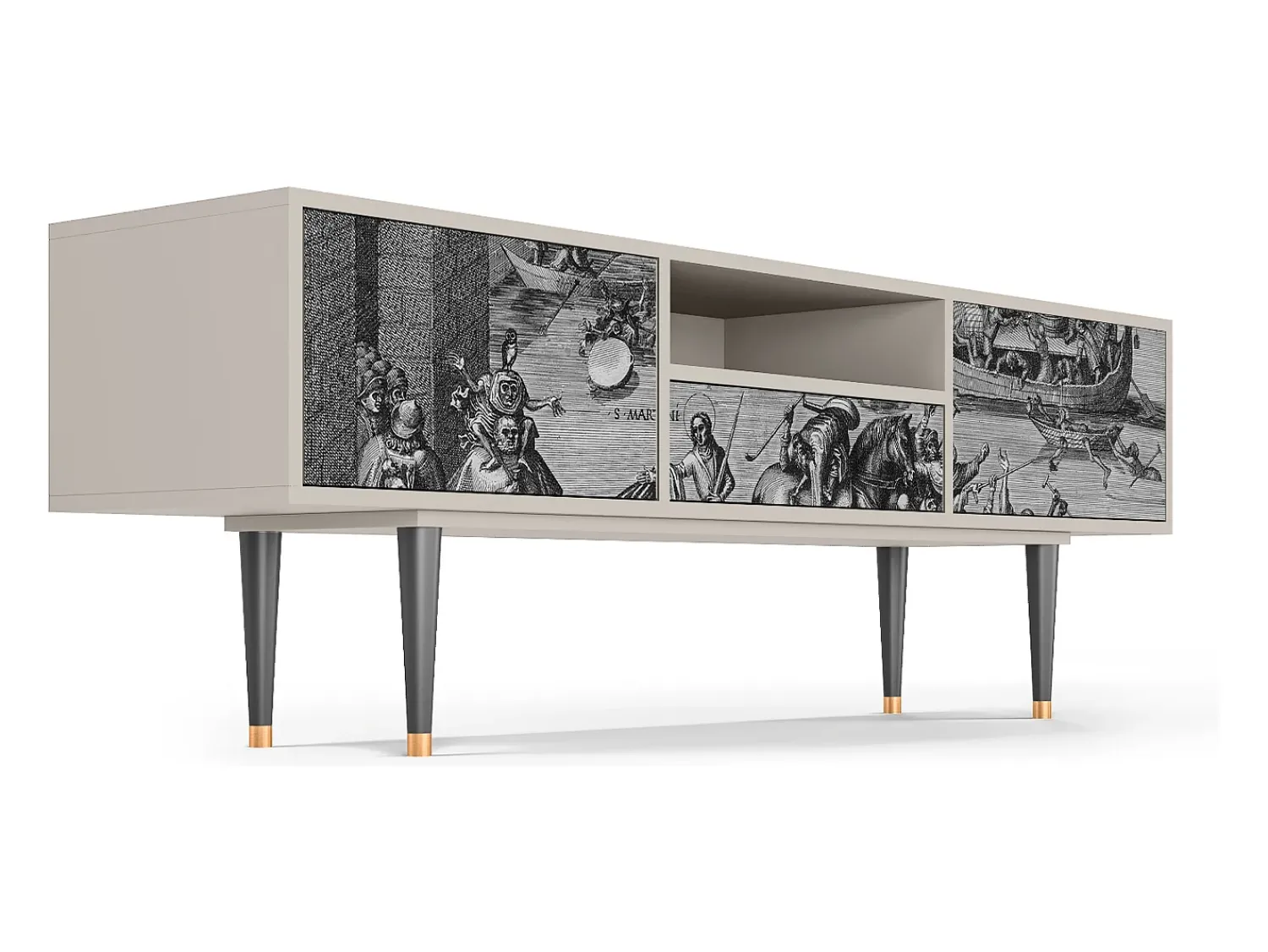 Clearance Mueble de TV - 170х59х41 cm - T6 - Saint Martin, Areia Bege