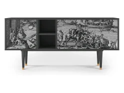 Clearance Mueble de TV - 150х69х41 cm - T5 - Saint Martin, Antracite Cinza antracite