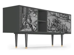 Clearance Mueble de TV - 150х69х41 cm - T5 - Saint Martin, Antracite Cinza antracite
