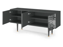 Clearance Mueble de TV - 150х69х41 cm - T5 - Saint Martin, Antracite Cinza antracite