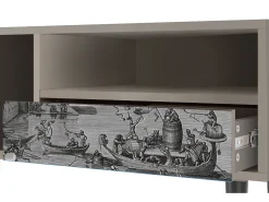 Móvel De Tv* Mueble de TV - 115х59х48 cm - T3 - Saint Martin, Areia Bege