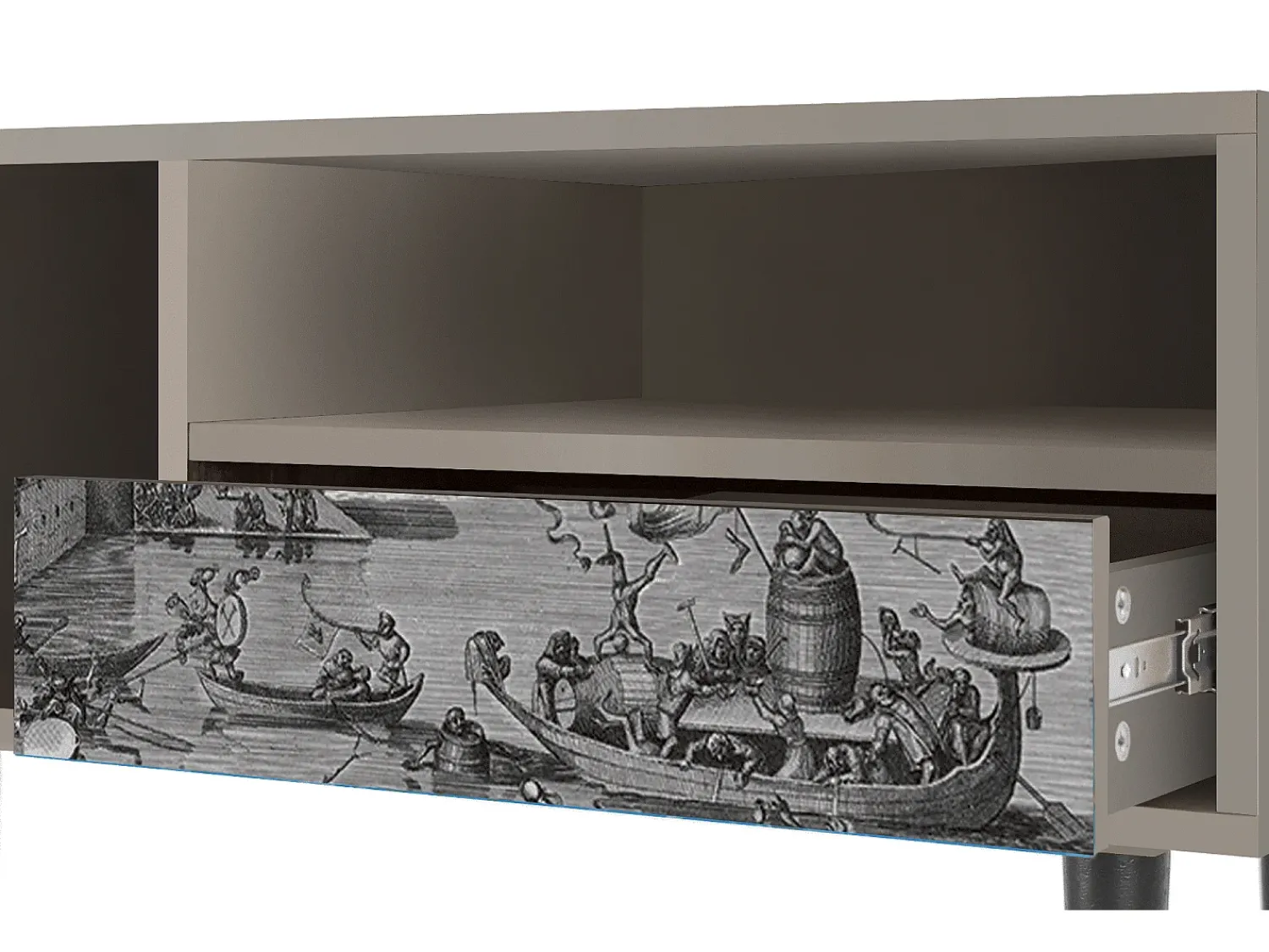 Móvel De Tv* Mueble de TV - 115х59х48 cm - T3 - Saint Martin, Areia Bege