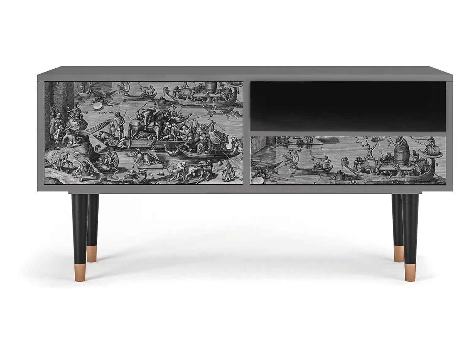 Móvel De Tv* Mueble de TV - 115х59х48 cm - T3 - Saint Martin, Areia Bege