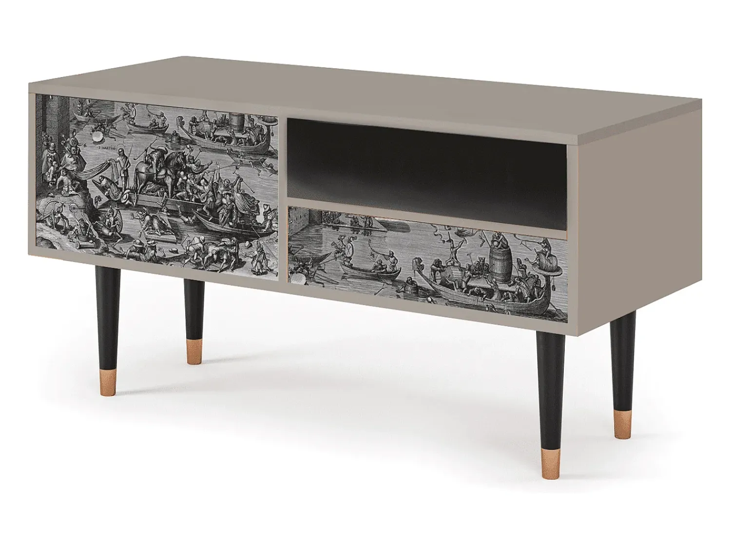 Móvel De Tv* Mueble de TV - 115х59х48 cm - T3 - Saint Martin, Areia Bege