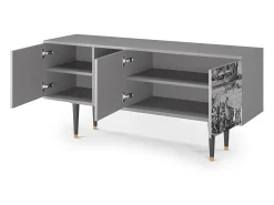 Best Mueble de TV - 150х69х41 cm - T5 - Saint Martin, Cinza Cinzento