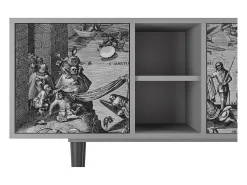 Best Mueble de TV - 150х69х41 cm - T5 - Saint Martin, Cinza Cinzento