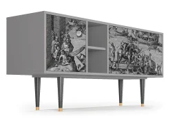 Best Mueble de TV - 150х69х41 cm - T5 - Saint Martin, Cinza Cinzento