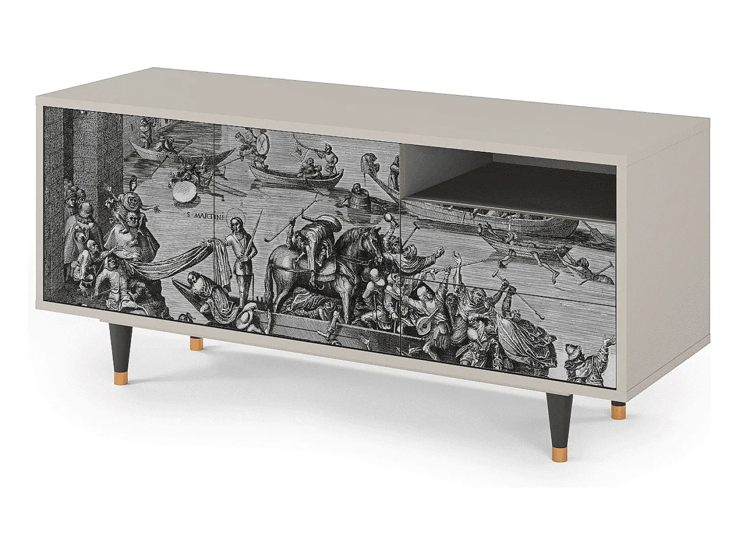 Mueble de TV - 125х56х41 cm - T7 - Saint Martin, Areia^ Móvel De Tv
