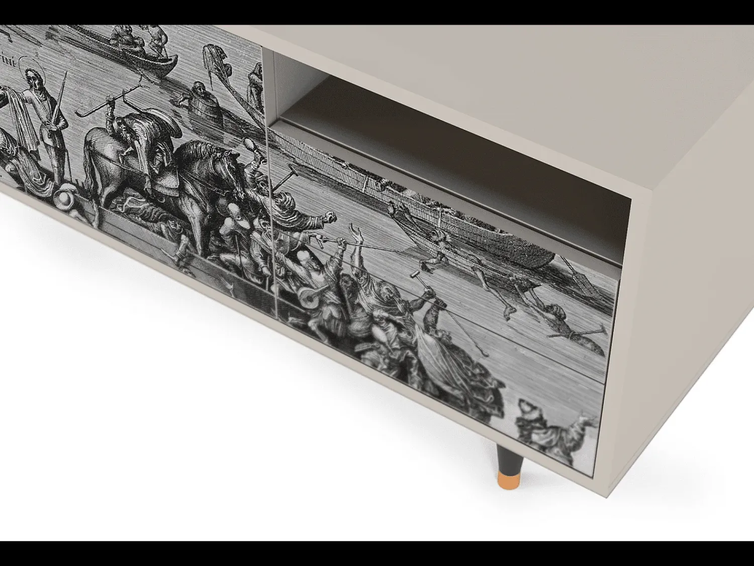 Mueble de TV - 125х56х41 cm - T7 - Saint Martin, Areia^ Móvel De Tv