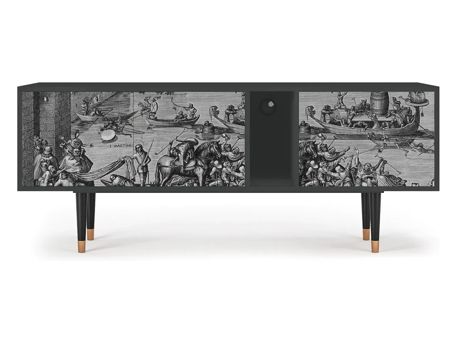 Móvel De Tv* Mueble de TV - 170х69х48 cm - T1 - Saint Martin, Antracite Cinza antracite