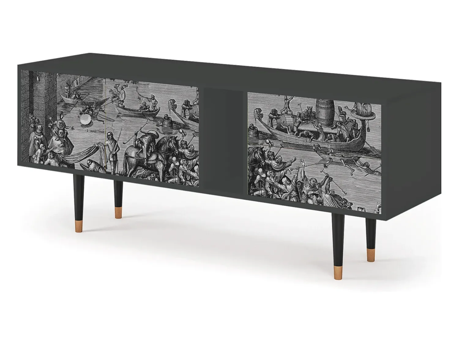 Móvel De Tv* Mueble de TV - 170х69х48 cm - T1 - Saint Martin, Antracite Cinza antracite