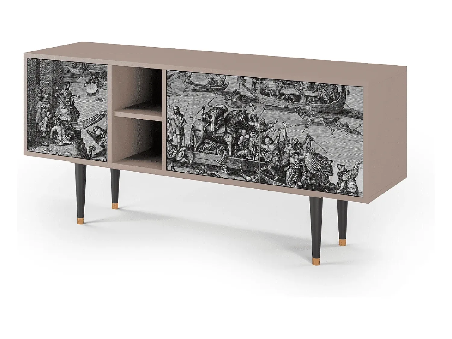 Mueble de TV - 150х69х41 cm - T5 - Saint Martin, Latte^ Móvel De Tv