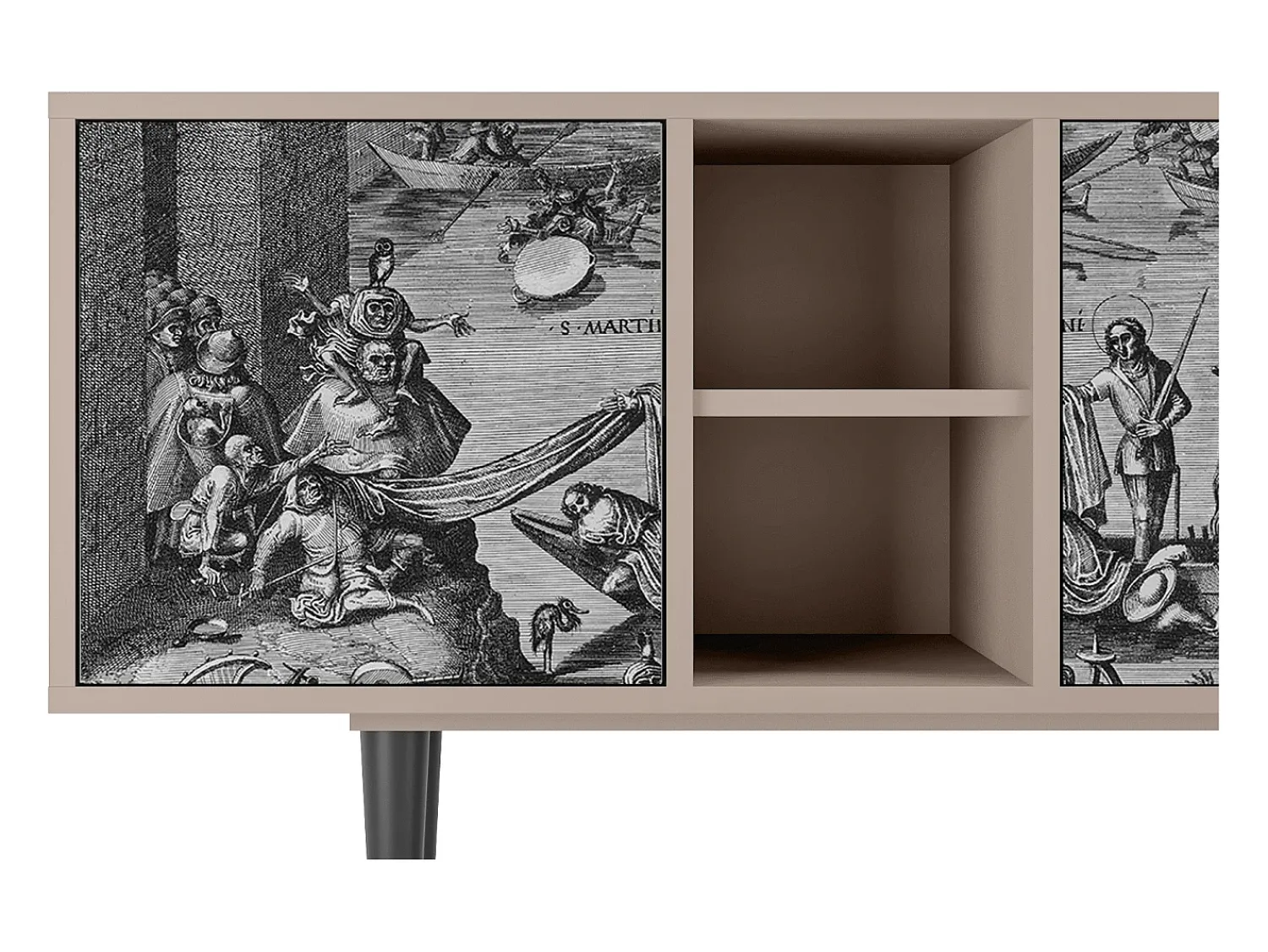 Mueble de TV - 150х69х41 cm - T5 - Saint Martin, Latte^ Móvel De Tv