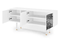 Móvel De Tv* Mueble de TV - 150х69х41 cm - T5 - Saint Martin, Branco Bege