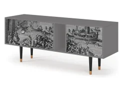 Móvel De Tv| Mueble de TV - 170х69х48 cm - T1 - Saint Martin, Cinza Cinzento