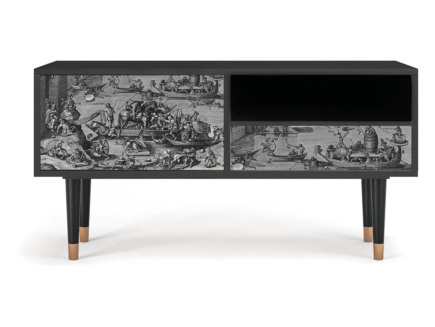 Sale Mueble de TV - 115х59х48 cm - T3 - Saint Martin, Antracite Cinza antracite