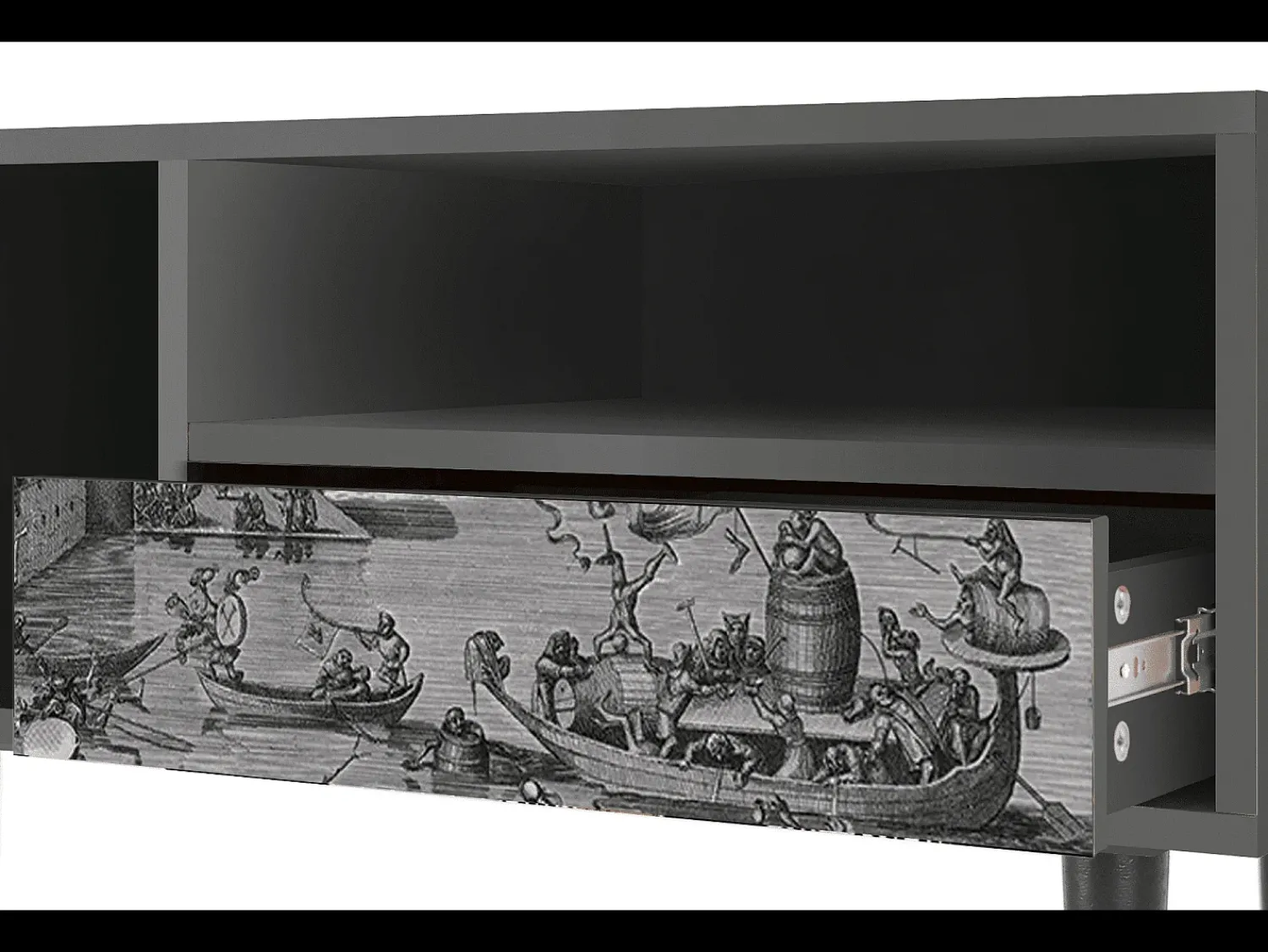 Sale Mueble de TV - 115х59х48 cm - T3 - Saint Martin, Antracite Cinza antracite