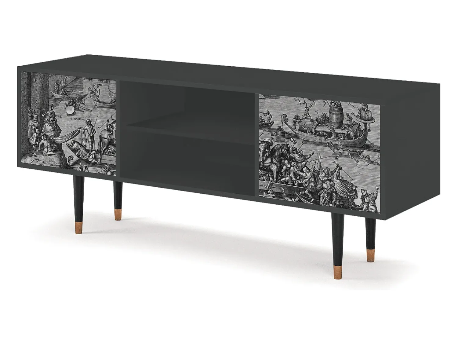 Mueble de TV - 170х69х48 cm - T2 - Saint Martin, Antracite^ Móvel De Tv