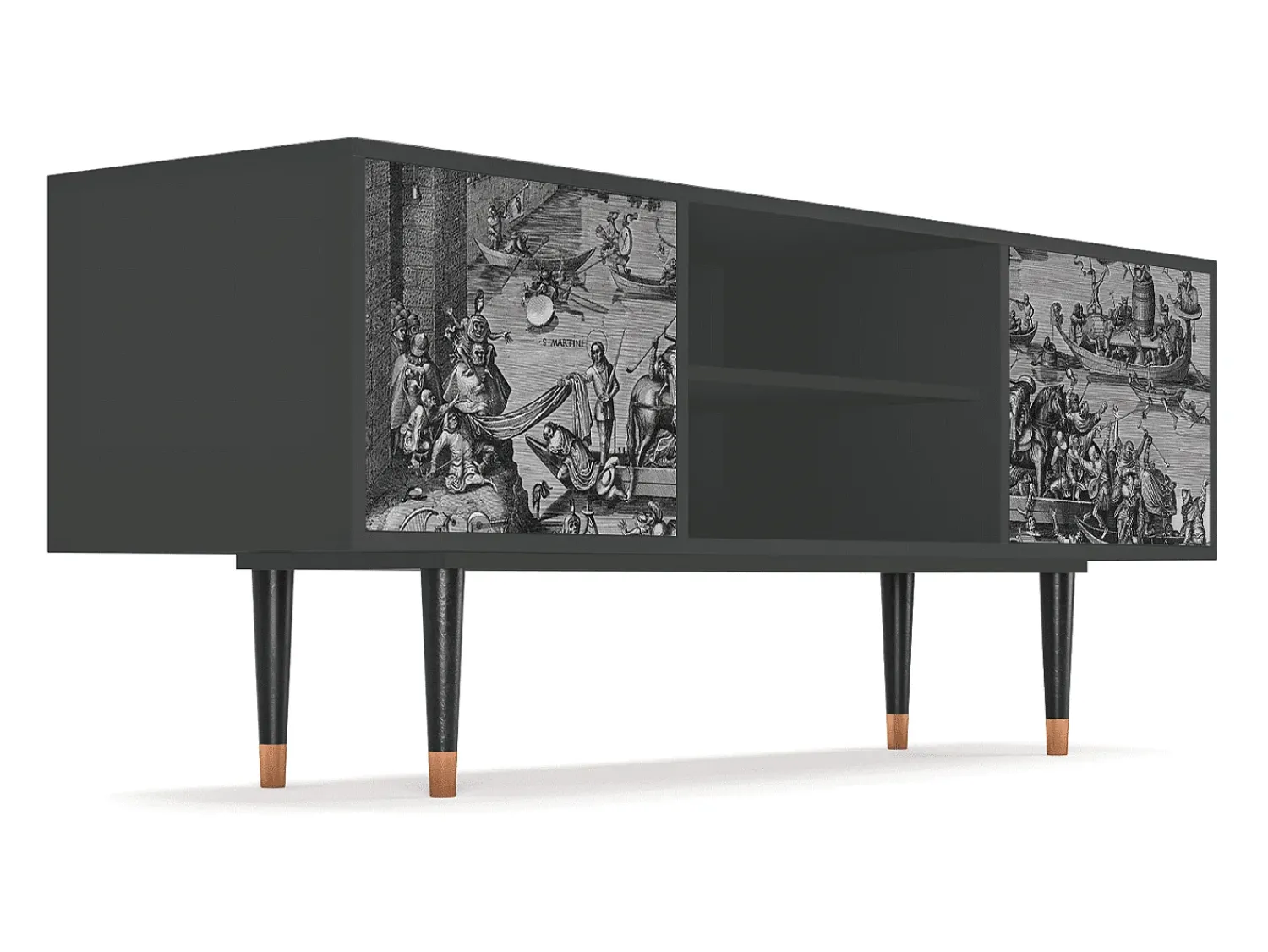 Mueble de TV - 170х69х48 cm - T2 - Saint Martin, Antracite^ Móvel De Tv