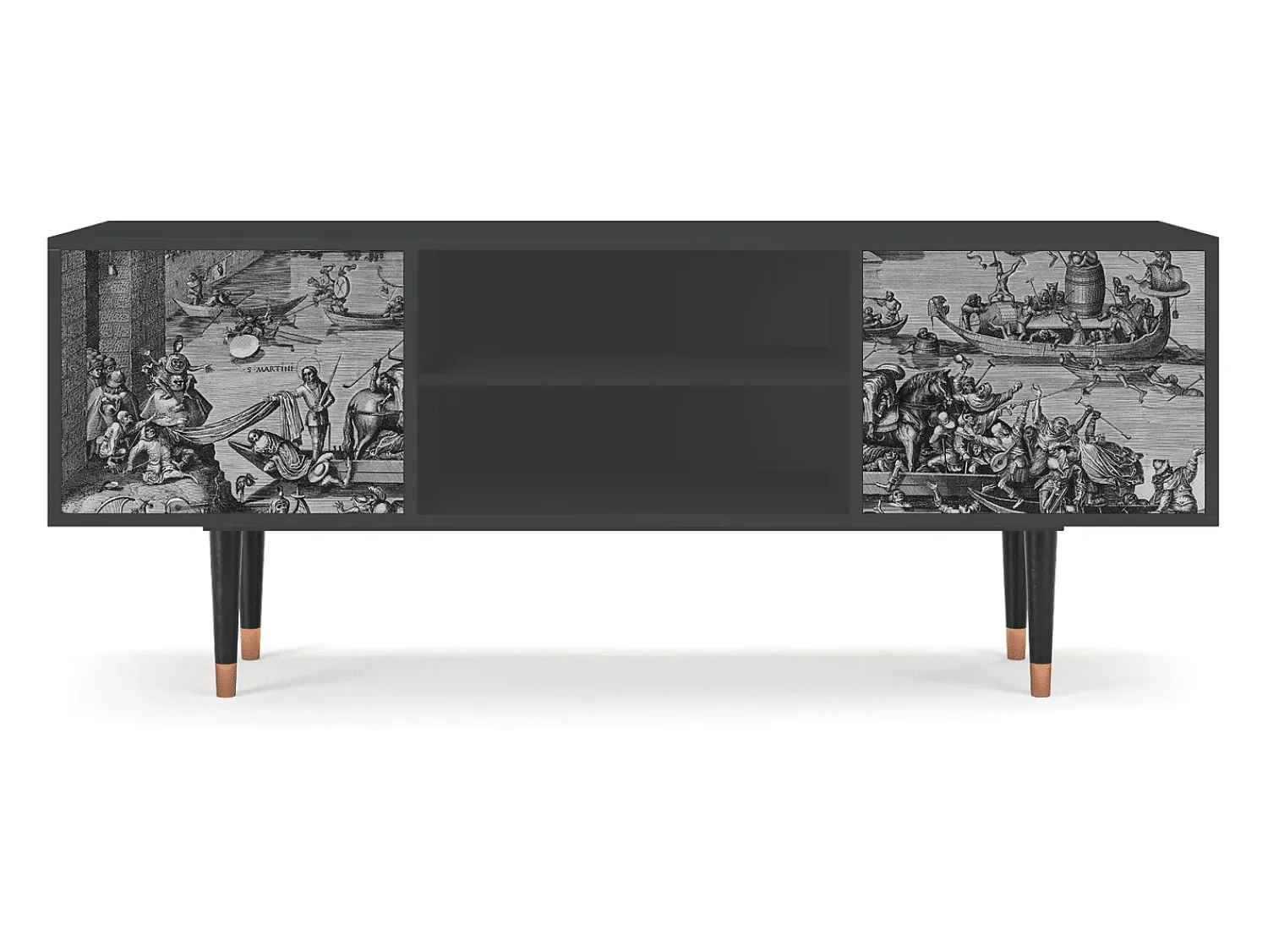 Mueble de TV - 170х69х48 cm - T2 - Saint Martin, Antracite^ Móvel De Tv