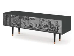 Móvel De Tv* Mueble de TV - 170х59х48 cm - T4 - Saint Martin, Antracite Cinza antracite