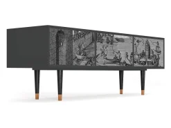 Móvel De Tv* Mueble de TV - 170х59х48 cm - T4 - Saint Martin, Antracite Cinza antracite